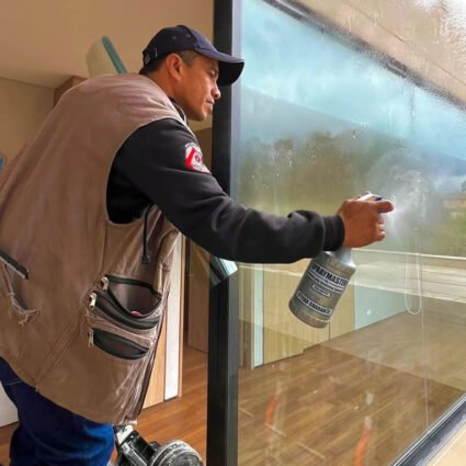 instalación de película de seguridad en ventana de apartamento