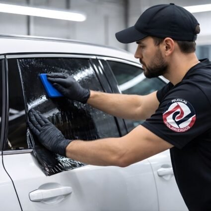 Instalación de polarizado nanocarbon en automóvil para reducir calor y rayos UV