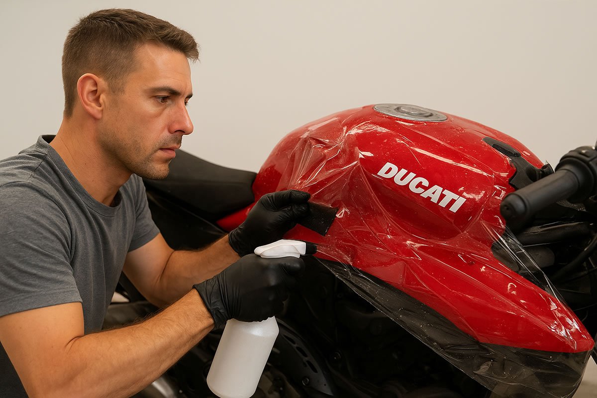 ppf instalacion moto ducati